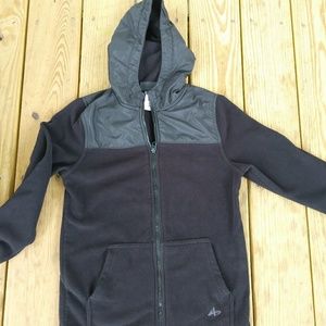 Boys black athletech fleece jacket  size 10/12